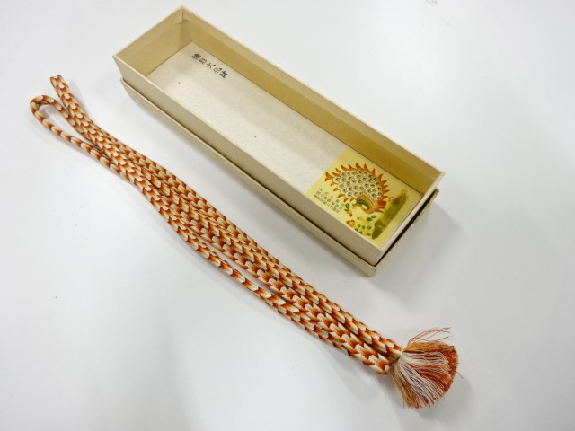 JAPANESE KIMONO / VINTAGE HAND-TIED OBIJIME CORD / BY DOMYO / INTANGIBLE CULTURAL HERITAGE